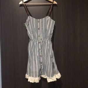 Blue/white striped dress